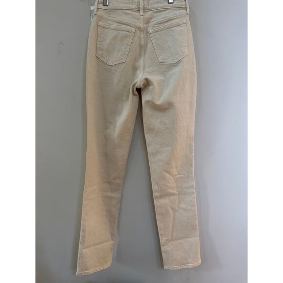 Abercrombie & Fitch 90s Straight Curve Love Mid Rise Cream Preppy Boho Size 24L - Picture 4 of 5